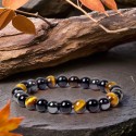 Bracelet Œil De Tigre Hématite Obsidienne