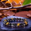 Bracelet Œil De Tigre Hématite Obsidienne