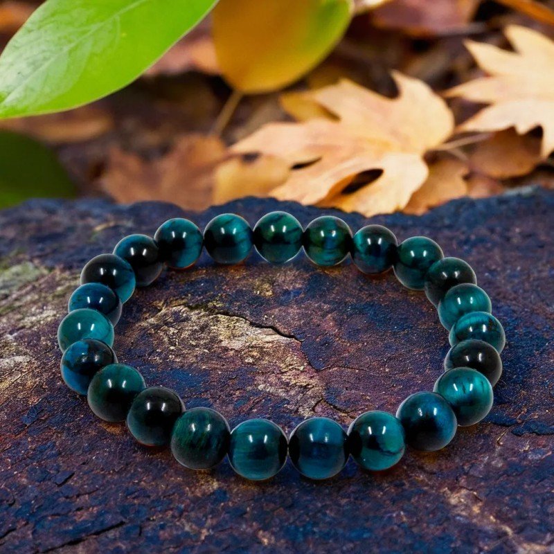 Bracelet Oeil De Tigre Bleu Royal