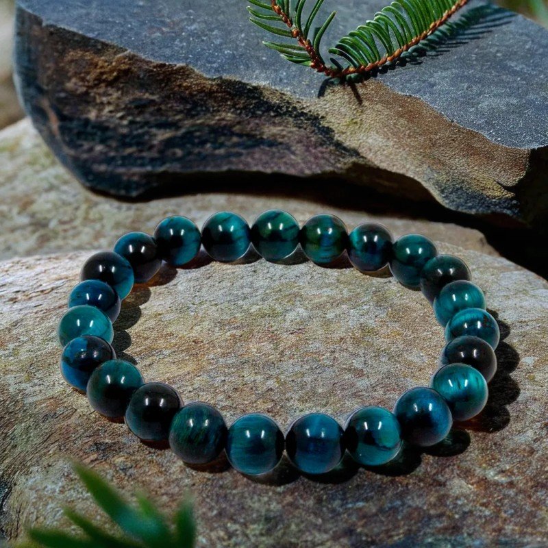 Bracelet Oeil De Tigre Bleu Royal