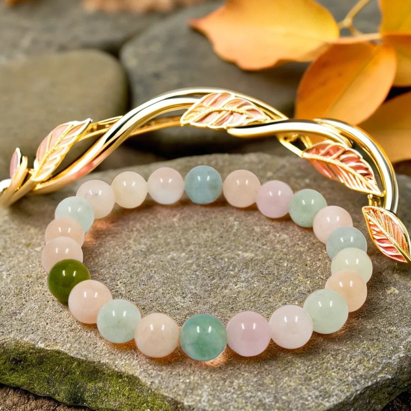 Bracelet Morganite et Aigue-Marine