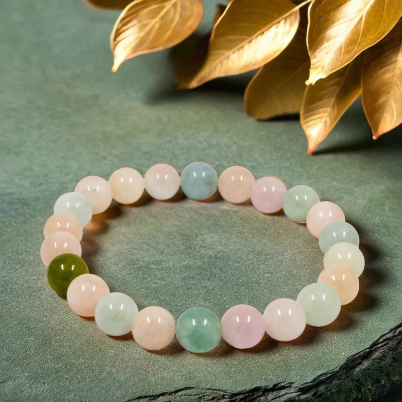 Bracelet Morganite et Aigue-Marine