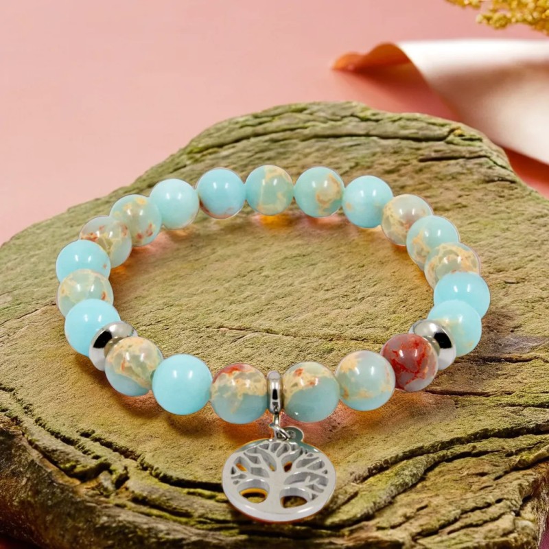 Bracelet Jaspe Shoushan Arbre De Vie