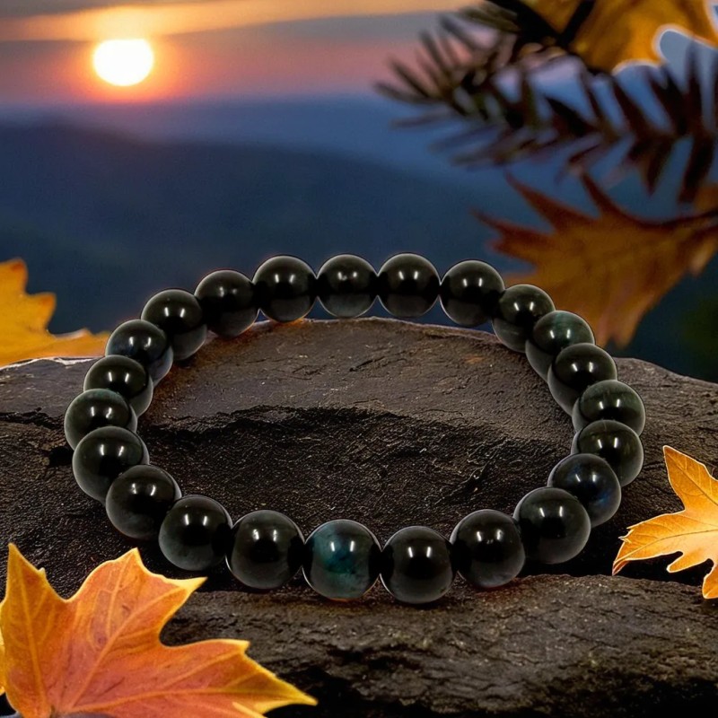 Bracelet Œil De Faucon Bleu Foncé