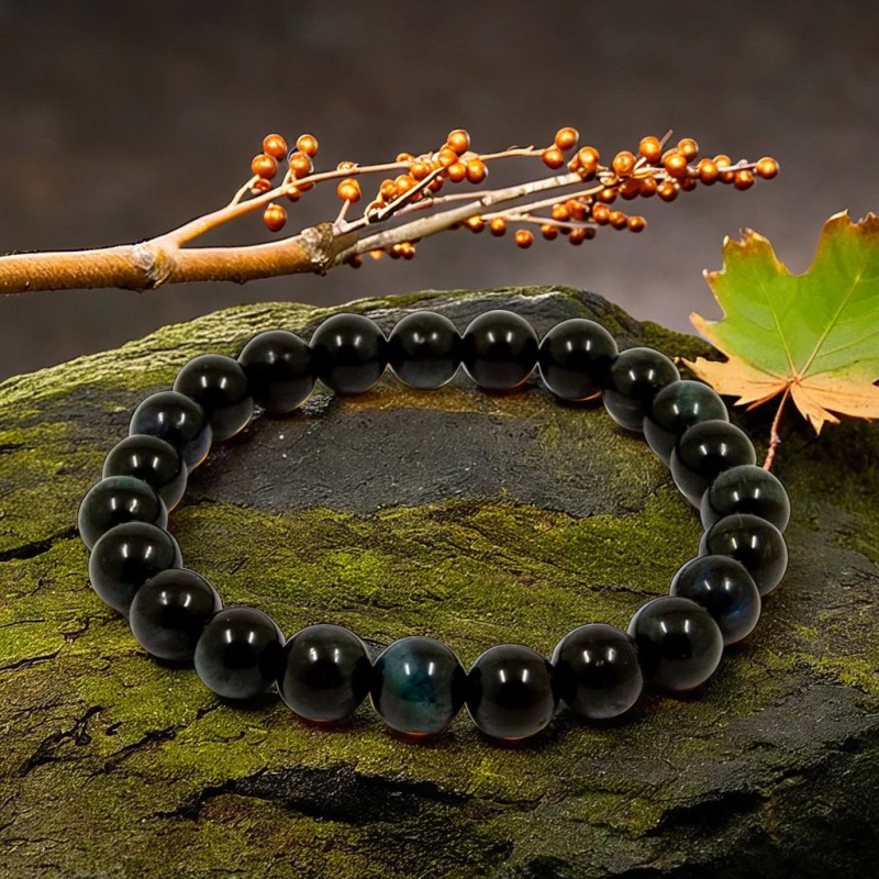 Bracelet Œil De Faucon Bleu Foncé