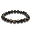 Bracelet Obsidienne Dorée
